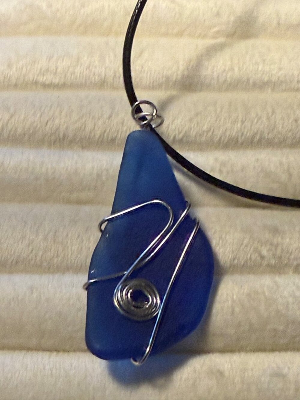 Caribbean Cobalt – Rare Puerto Rico Sea Glass Statement Necklace